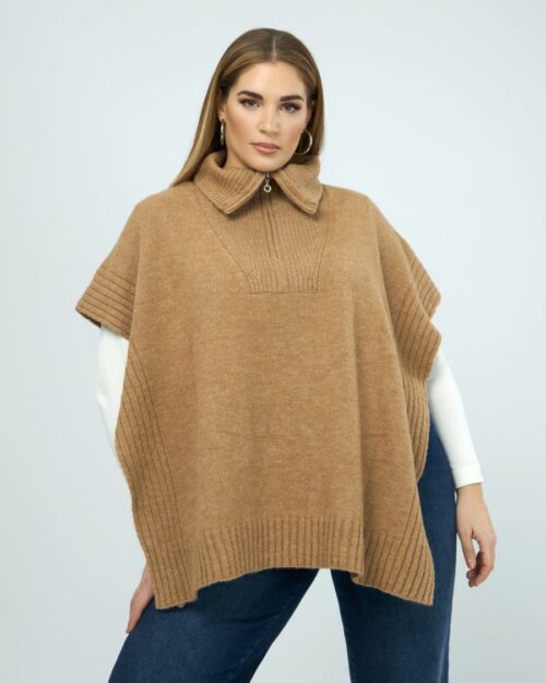 Poncho col roulé - Mat Fashion