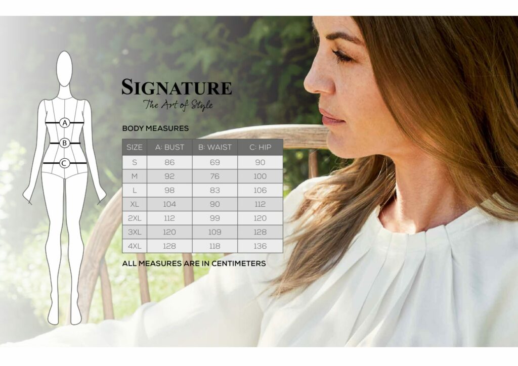  Guide des tailles de la marque Signature